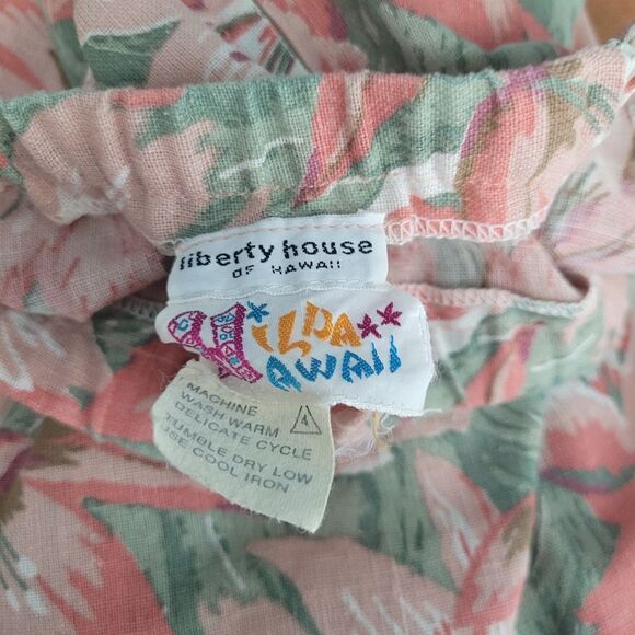 Vintage Liberty House Hawaiian pastel muted floral maxi cottagecore skirt - Picture 4 of 7